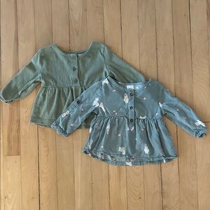 Carter's - Green and Blue Infant Button Down Shirts - Size 3-6M